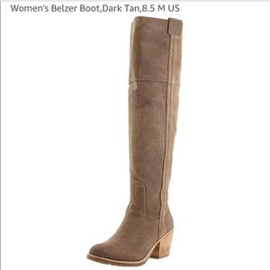 Report Belzer Dark Tan Suede Knee High Boot